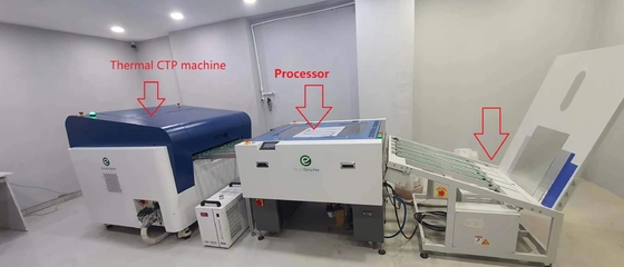 ขนาด A2 ระบบพิมพ์ออฟเซ็ตอัตโนมัติพร้อมเครื่องพิมพ์ Thermal CTP