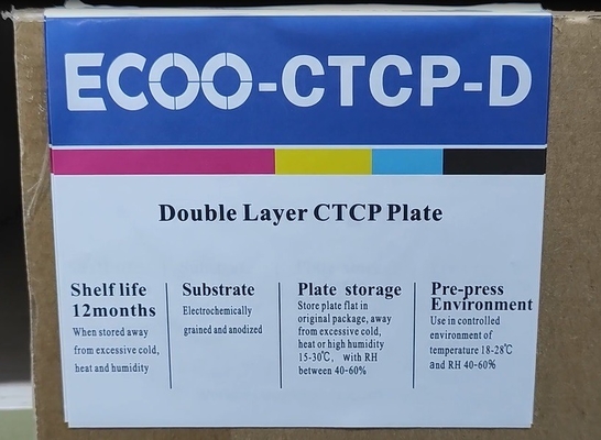 แผ่นพิมพ์ออฟเซตแบบปกติ แผ่น CTCP ชั้นสอง ทนต่อสี UV
