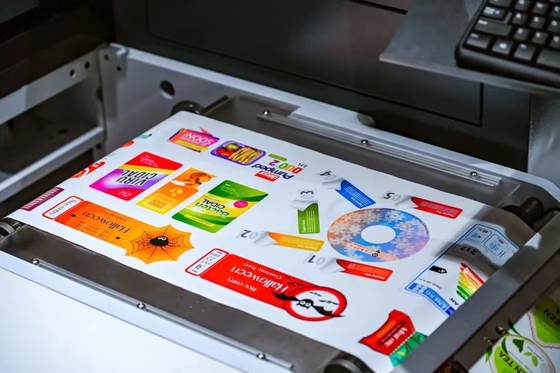 เครื่องพิมพ์เครื่องฉลากลายลายลาย UV ดิจิตอลเต็มสีความเร็วสูง