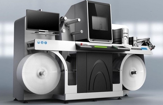 เครื่องพิมพ์สัญลักษณ์ดิจิตอล Roll To Roll Machine 3D Embossing และ Spot Varnishing
