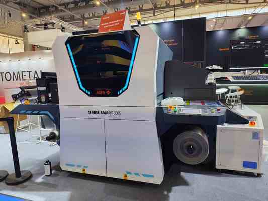 216mm Digital Label UV Press ด้วยความละเอียด 1200*600 dpi และความเร็วการพิมพ์ 10m/min - 75m/min