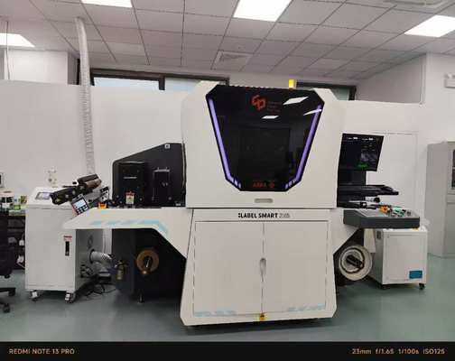 216mm Digital Label UV Press ด้วยความละเอียด 1200*600 dpi และความเร็วการพิมพ์ 10m/min - 75m/min