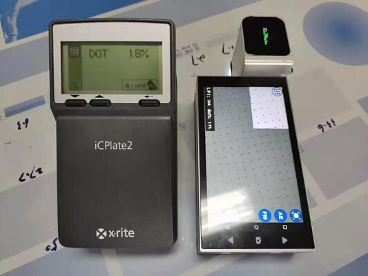 เครื่องวัดความหนาแน่นของเพลท CTP หน้าจอสัมผัส LCD ความละเอียด 720p พร้อมระบบปฏิบัติการ Android และการวัด DOT ที่แม่นยำ