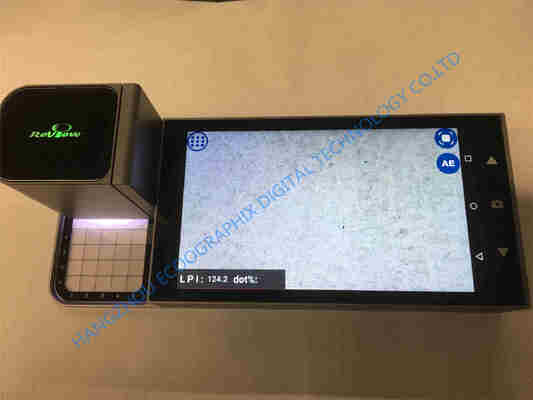 เครื่องวัดความหนาแน่นแผ่นพิมพ์ CTP พร้อมหน้าจอสัมผัส LCD HD 720p ระบบปฏิบัติการ Android และการวิเคราะห์ภาพจุดไมโครแบบเรียลไทม์ HD