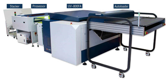 การป้อนเพลท 2400 Dpi Single Cassette Prepress Production Line