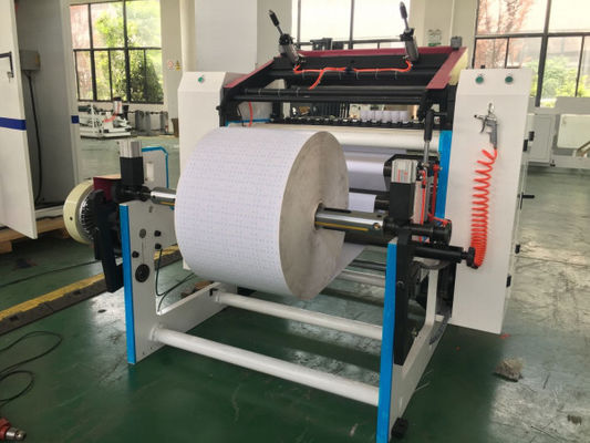 PLC เครื่องตัดกระดาษความร้อนอัตโนมัติกรอกลับ 110m / นาที