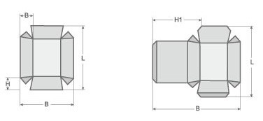 เครื่องทำกล่องกระดาษลูกฟูก 8kw 400PCS / นาทีพร้อม Blank 100mm